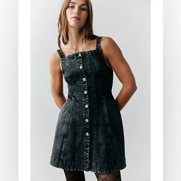 NEW FREE PEOPLE Gimme More Mini Dress sz S - Picture 2 of 15